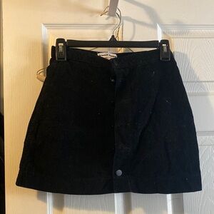 American Apparel Black Corduroy Skirt
